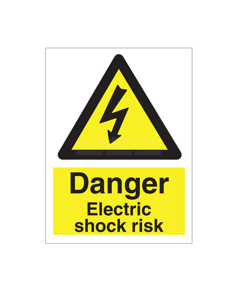 Danger Electric Shock Risk | SafetySigns.mu
